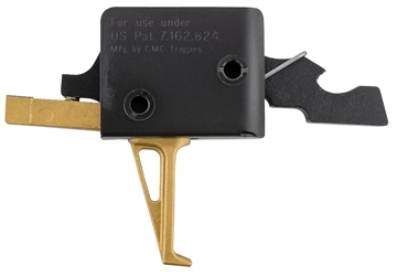 Picture of CMC Triggers Drop-In Gold Finger Single-Stage Flat Trigger w/ 3-3.50 lbs Draw Weight & Gold Finish 91503GF