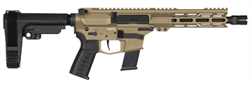 Picture of CMMG Banshee MK10 10mm Auto 15+1 8" Black Nitride Threaded Barrel, M-LOK Handguards, Coyote Tan Cerakote Aluminum Picatinny Rail Receiver, Black CMMG Zeroed Grips, Glock Compatible 10A570FCT