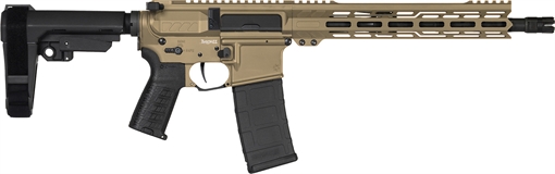 Picture of CMMG Banshee MK4 300 Blackout 30+1 12.50" Black Nitride Medium Taper Threaded Barrel, EML 7" M-LOK Handguards, Coyote Tan Cerakote Aluminum Picatinny Rail Receiver, CMMG Zeroed Grips 30AB20FCT