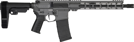 Picture of CMMG Banshee MK4 300 Blackout 30+1 12.50" Black Nitride Medium Taper Threaded Barrel, EML 7" M-LOK Handguards, Tungsten Cerakote Aluminum Picatinny Rail Receiver, CMMG Zeroed Grips 30AB20FTNG