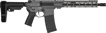 Picture of CMMG Banshee MK4 300 Blackout 30+1 12.50" Black Nitride Medium Taper Threaded Barrel, EML 7" M-LOK Handguards, Tungsten Cerakote Aluminum Picatinny Rail Receiver, CMMG Zeroed Grips 30AB20FTNG