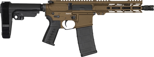 Picture of CMMG Banshee MK4 300 Blackout 30+1 8" Black Nitride Medium Taper Threaded Barrel, EML 7" M-LOK Handguards, Midnight Bronze Cerakote Aluminum Picatinny Rail Receiver, CMMG Zeroed Grips 30AF20AMB