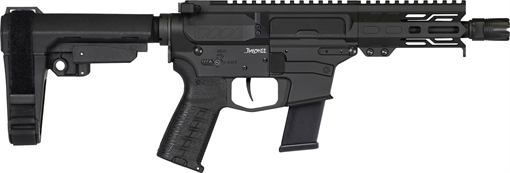 Picture of CMMG Banshee MKG 45 ACP 13+1 5" Black Nitride Medium Taper Threaded Barrel, EML 4" M-LOK Handguards Black Armor Cerakote, Aluminum Picatinny Rail Receiver, CMMG Zeroed Grips 45AB70FAB