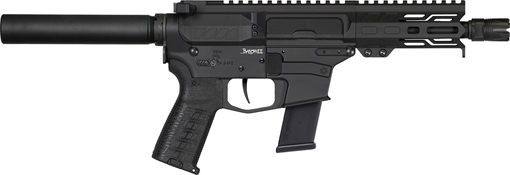 Picture of CMMG Banshee MKG 45 ACP 13+1 5" Black Nitride Medium Taper Threaded Barrel, EML 4" M-LOK Handguards, Black Armor Cerakote Aluminum Picatinny Rail Receiver, Pistol Tube, CMMG Zeroed Grips 45AE70FAB