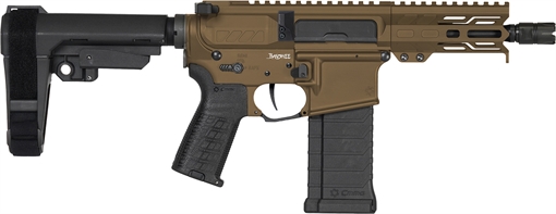 Picture of CMMG Banshee MK4 5.7x28mm 40+1 5" Black Nitride Medium Taper Threaded Barrel, M-LOK Handguards Midnight Bronze Cerakote Aluminum, Picatinny Rail Receiver, CMMG Zeroed Grips 54A3B0FMB