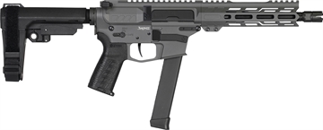 Picture of CMMG Banshee MKGS 9mm Luger 33+1 8" Black Nitride Medium Taper Threaded Barrel, EML 7" M-LOK Handguards, Tungsten Cerakote Aluminum Picatinny Rail Receiver, CMMG Zeroed Grips 99A3B0FTNG