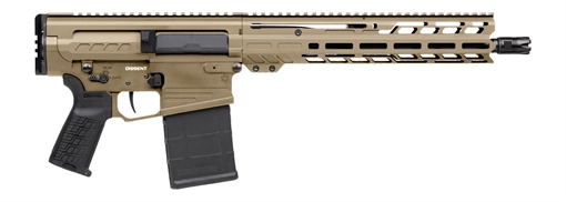 Picture of CMMG 33A9E0C-CT Dissent Mk3 8.6 Blackout 20+1 12.50" Black Nitride Threaded Barrel, Coyote Tan Cerakote Aluminum Receiver w/Picatinny Rail, M-LOK Handguard, Rear Picatinny Rail, CMMG Zeroed Grip, Ambi