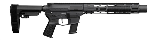 Picture of CMMG 45AEA70-AB Zeroed Banshee MkG 45 ACP 13+1 6.50" Black Nitride Threaded Barrel, Black Armor Cerakote Aluminum Receiver w/Picatinny Rail, M-LOK Handguard, Black Polymer CMMG RipBrace, CMMG Zeroed G