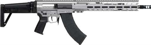 Picture of CMMG DISSENT MK47, Semi-automatic Rifle, 7.62X39mm, 14.3" Medium Taper Barrel, 16.1" OAL with Pinned and Welded ZEROED SVD Muzzle Brake, Cerakote Finish, Titanium, Free Float M-LOK Handguard, DISSENT Side Folding Stock, Manual Safety, 30 Rounds, 2 Magazines 86A7F0B-TI 86A7F0BTI