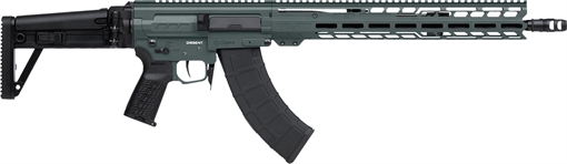 Picture of CMMG DISSENT MK47, Semi-automatic Rifle, 7.62X39mm, 16.1" Medium Taper Threaded Barrel, ZEROED 308 Muzzle Brake, Cerakote Finish, Charcoal Green, Free Float M-LOK Handguard, DISSENT Side Folding Stock, Manual Safety, 30 Rounds, 2 Magazines 86AD60B-CG 86AD60BCG