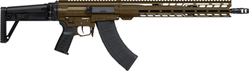 Picture of CMMG DISSENT MK47, Semi-automatic Rifle, 7.62X39mm, 16.1" Medium Taper Threaded Barrel, ZEROED 308 Muzzle Brake, Cerakote Finish, Midnight Bronze, Free Float M-LOK Handguard, DISSENT Side Folding Stock, Manual Safety, 30 Rounds, 2 Magazines 86AD60B-MB 86AD60BMB