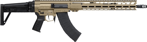 Picture of CMMG DISSENT MK47, Semi-automatic Rifle, 7.62X39mm, 16.1" Medium Taper Threaded Barrel, ZEROED 308 Muzzle Brake, Cerakote Finish, Coyote Tan, Free Float M-LOK Handguard, DISSENT Side Folding Stock, Manual Safety, 30 Rounds, 2 Magazines 86AD60B-CT 86AD60BCT