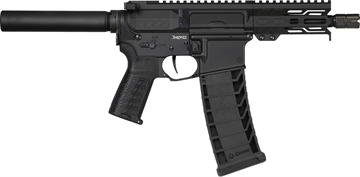 Picture of CMMG Banshee MK4, Semi-automatic Pistol, 9MM, 5" Threaded Barrel, 1/2x28, CMMG Zeroed Linear Compensator, Cerakote Finish, Armor Black, 4" M-LOK Handguard, CMMG Zeroed Polymer Grip, Pistol Tube, Manual Safety, 30 Rounds, 1 Magazine 94AD70F-AB 94AD70FAB