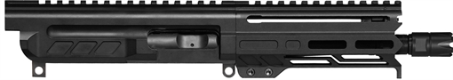 Picture of CMMG Dissent 9mm Luger 6.50", Left Side Charging Handle, Armor Black, OEM Zeroed Linear Comp, 4.60" M-LOK Handguard for AR-Platform, Picatinny End Plate 94B6829AB