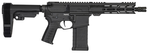 Picture of CMMG Banshee MK4 5.7x28mm 32+1, Black Nitride Medium Taper Threaded Barrel, EML 11" M-LOK Handguards, Black Armor Cerakote Aluminum Picatinny Rail Receiver, CMMG Zeroed Grips 54AE10FAB