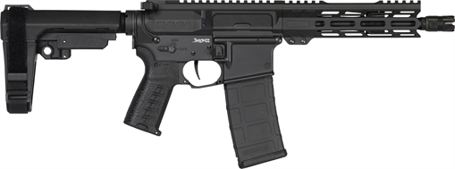 Picture of CMMG Banshee MK4 300 Blackout 30+1 8" Black Nitride Medium Taper Threaded Barrel, EML 7" M-LOK Handguards, Black Armor Cerakote Aluminum Picatinny Rail Receiver, CMMG Zeroed Grips 30AF20AAB