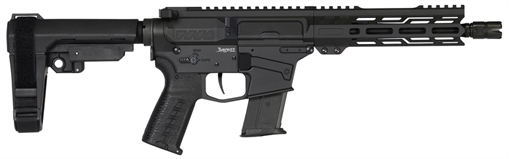 Picture of CMMG Banshee MK57 5.7x28mm 20 8" Black Nitride Medium Taper Threaded Barrel, EML 7" M-LOK Handguards, Black Armor Cerakote Aluminum Picatinny Rail Receiver, CMMG Zeroed Grips 57A340FAB