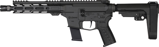Picture of CMMG Banshee MKG 45 ACP 13+1 8" Black Nitride Medium Taper Threaded Barrel, EML 7" M-LOK Handguards, Black Armor Cerakote Aluminum Picatinny Rail Receiver, CMMG Zeroed Grips 45AF30FAB