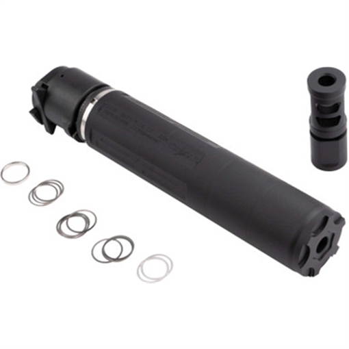 Picture of CMMG DEFCAN 762, Suppressor, 30 Caliber, Inconel, Cerakote Finish, Black, Quick Detach, Includes Zeroed SV Muzzle Break, Muzzle Device Shims 38CA48B