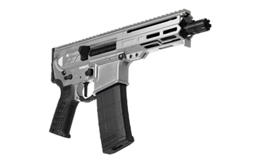 Picture of CMMG Dissent MK4, Semi-automatic Pistol, 300 Blackout, 6.5" Barrel, Cerakote Finish, Titanium, CMMG Zeroed Linear Compensator, 5.5" Free Float M-LOK Handguard, Zeroed Pistol Grip, 1913 Picatinny Rail End Cap, Manual Safety, 30 Rounds, 2 Magazines 30A0E33-TI