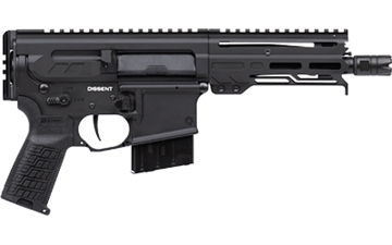 Picture of CMMG Dissent MK4, Semi-automatic Pistol, 338 ARC, 6.5" Barrel, Cerakote Finish, Black, 10 Rounds, 1 Magazine, No Brace 34A920F-AB