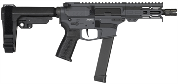 Picture of CMMG Banshee MKGS 9mm Luger 33+1 5" Black Nitride Medium Taper Threaded Barrel, EML 4" M-LOK Handguards, Sniper Gray Cerakote Aluminum Picatinny Rail Receiver, CMMG Zeroed Grips 99A890FSG