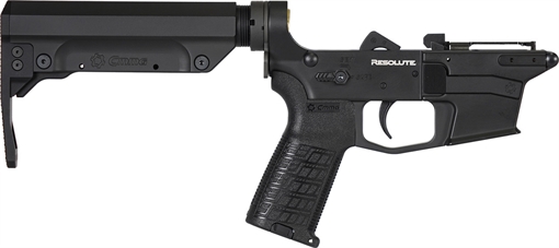 Picture of CMMG LOWER RECIVER GROUP RESOLUTE MIL-SPEC TRIGGER MK10 ARMOR BLACK 10CA3D4-AB
