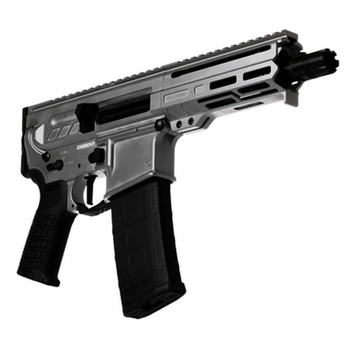Picture of CMMG Dissent MK4, Semi-automatic Pistol, 300 Blackout, 6.5" Barrel, Cerakote Finish, Tungsten, CMMG Zeroed Linear Compensator, 5.5" Free Float M-LOK Handguard, Zeroed Pistol Grip, 1913 Picatinny Rail End Cap, Manual Safety, 30 Rounds, 2 Magazines 30A0E33-TNG 30A0E33TNG