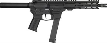 Picture of CMMG Banshee MKGs, Semi-automatic Pistol, 9MM, 8" Threaded Barrel, 1/2x28, CMMG Zeroed Linear Compensator, Cerakote Finish, Armor Black, M-LOK Handguard, CMMG Zeroed Polymer Grip, Pistol Tube, Manual Safety, 33 Rounds, 1 Magazine, Accepts GLOCK Pattern Magazines 99AE80F-AB 99AE80FAB