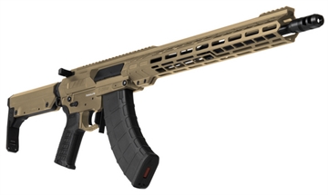 Picture of CMMG Resolute MK47, Semi-automatic Rifle, 7.62X39, 16.1" Barrel, Threaded 5/8x24, ZEREOED Muzzle Brake, Cerakote Finish, Coyote Tan, 15" Free Float M-LOK Handguard, ZEROED Polymer Grip, CMMG Ripstock, Manual Safety, 30 Rounds, 1 Magazine 76AC20A-CT 76AC20ACT