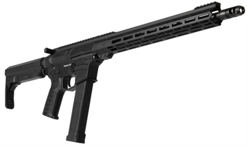 Picture of CMMG Resolute MKGs, Semi-automatic Rifle, 45 ACP, 16.1" Barrel, Threaded 1/2x28, ZEREOED Muzzle Brake, Cerakote Finish, Armor Black, 15" Free Float M-LOK Handguard, ZEROED Polymer Grip, CMMG Ripstock, Manual Safety, 26 Rounds, 1 Magazine, Accepts GLOCK Pattern Magazines 45A170F-AB 45A170FAB