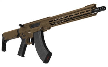 Picture of CMMG Resolute MK47, Semi-automatic Rifle, 7.62X39, 16.1" Barrel, Threaded 5/8x24, ZEREOED Muzzle Brake, Cerakote Finish, Midnight Bronze, 15" Free Float M-LOK Handguard, ZEROED Polymer Grip, CMMG Ripstock, Manual Safety, 30 Rounds, 1 Magazine 76AC20A-MB 76AC20AMB