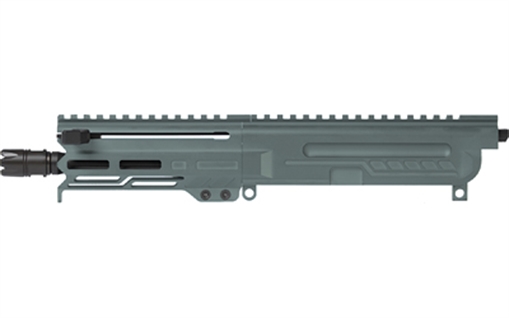 Picture of CMMG DISSENT, Complete Upper Receiver, 5.7X28MM, 6.5" Threaded Barrel, 1/2x28, CMMG Zeroed Linear Compensator, Cerakote Finish, Charcoal Green, M-LOK Free Float Handguard, Fits AR-15/CMMG MK57 Lower Receiver, Includes 1913 Picatinny Rail End Plate 57BA8AE-CG