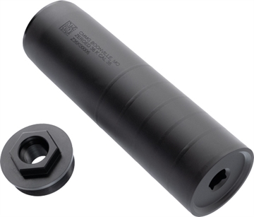 Picture of CMMG ZEROED 36 K SUPPRESSOR MULTI CAL INCLUDES 1/2-28" AND 5/8-24" DIRECT THREAD HUB MOUNT G11DB010