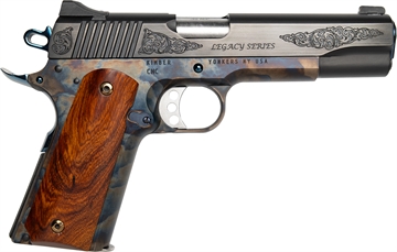 Picture of Cnc Firearms Kimber 1911 Legacy 45 ACP 7+1 5" Stainless Steel Barrel, Color Case Hardened Steel Engraved/Serrated Slide, Color Case Hardened Steel Frame, Walnut Grip CNCLEGACY45