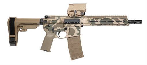 Picture of Cnc Firearms CNCDDDCV7P Daniel Defense V7 5.56 NATO Picatinny Rail Receiver, M-LOK Handguard, Tan Vortex AMG UH-1 Red Dot, Ambidextrous