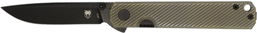 Picture of COBRATEC BLACKJACK FOLDER 3" G-10 BLACK TITANIUM BRZ SCALE< CTBJKVG10BLK