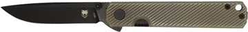 Picture of COBRATEC BLACKJACK FOLDER 3" G-10 BLACK TITANIUM BRZ SCALE< CTBJKVG10BLK