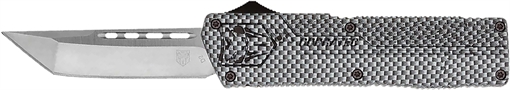 Picture of CobraTec Knives Lightweight 3.25" OTF Tanto Plain D2 Steel Blade/Carbon Fiber Aluminum Handle Includes Pocket Clip CFCTLWTNS