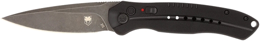 Picture of CobraTec Knives Diablo 3.50" Folding Black Stonewashed D2 Steel Blade, 4.75" Black Textured G10 Scales Handle BLKDIABLOAUTO
