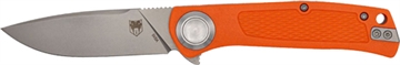 Picture of COBRATEC EDC SCOUT BUTTON LOCK 3.12" ORANGE STAINLESS STEEL CTSCTGRVORGBAR 753389273854