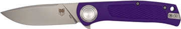 Picture of COBRATEC EDC SCOUT BUTTON LOCK 3.12" PURPLE STAINLESS STEEL CTSCTGRVPURBAR 753389273885