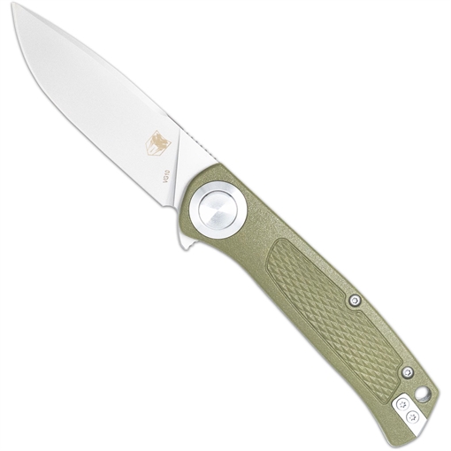 Picture of CobraTec CobraTec EDC Scout Grivory Button Lock Knife Folding Blade OD Green CTSCTGRVODGBL 753389273496