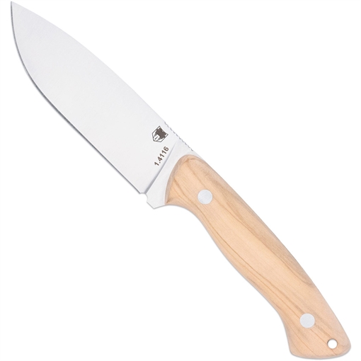 Picture of CobraTec CobraTec Fixed Blade Twin Mountain Knife Fixed Blade Olivewood 4.5" CTTWMOLW4.5 753389273328