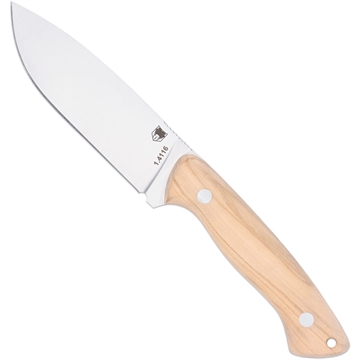 Picture of CobraTec CobraTec Fixed Blade Twin Mountain Knife Fixed Blade Olivewood 4.5" CTTWMOLW4.5 753389273328