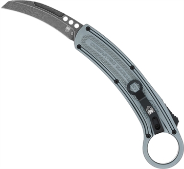 Picture of COBRATEC KARAMBIT 2.75" DOUBLE ACTION GREY RIGHT HAND D2 CTGYKRH 099654043518