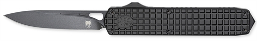 Picture of CobraTec Knives Mamba Large Plain Black TiCN D2 Steel Blade/4.75" Black Textured Aluminum Handle CTBM