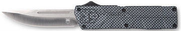 Picture of CobraTec Knives Lightweight 3.25" OTF Drop Point Plain D2 Steel Blade/Carbon Fiber Aluminum Handle Includes Pocket Clip CFCTLWDNS