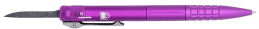 Picture of CobraTec Knives Tactical Pen Gen II Purple Aluminum D2 Steel Blade, Includes Pocket Clip CNCOTFPPURGEN2