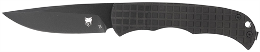 Picture of CobraTec Knives Cyclone Hidden Release 3" Flip Open Plain Black TiCN D2 Steel Blade, 4" Black Aluminum Handle CTCLNHRBLK